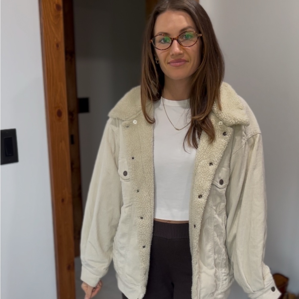 Levi's Cream Corduroy Sherpa Jacket